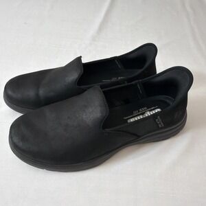 Skechers Black Slip-On Sneakers Wide Fit